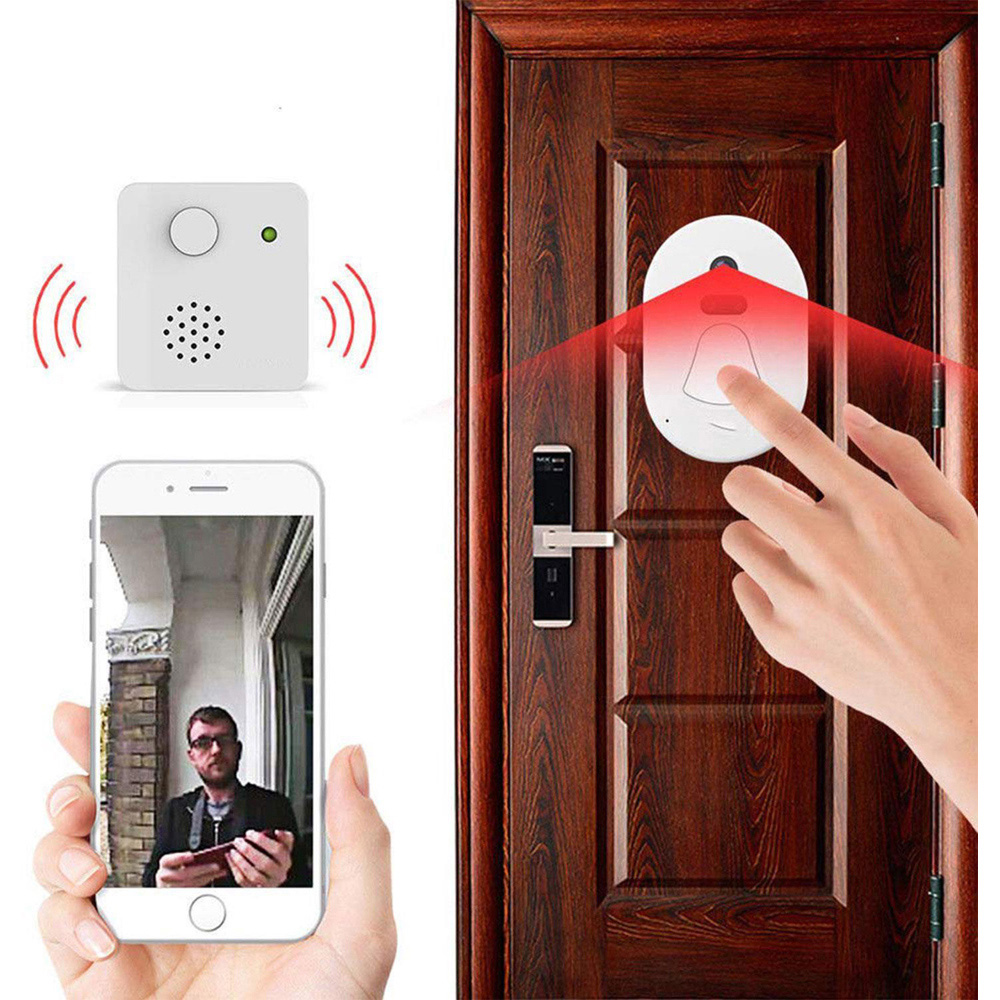 Aquarius White Wi-Fi Wireless Smart Camera Doorbell Image 8