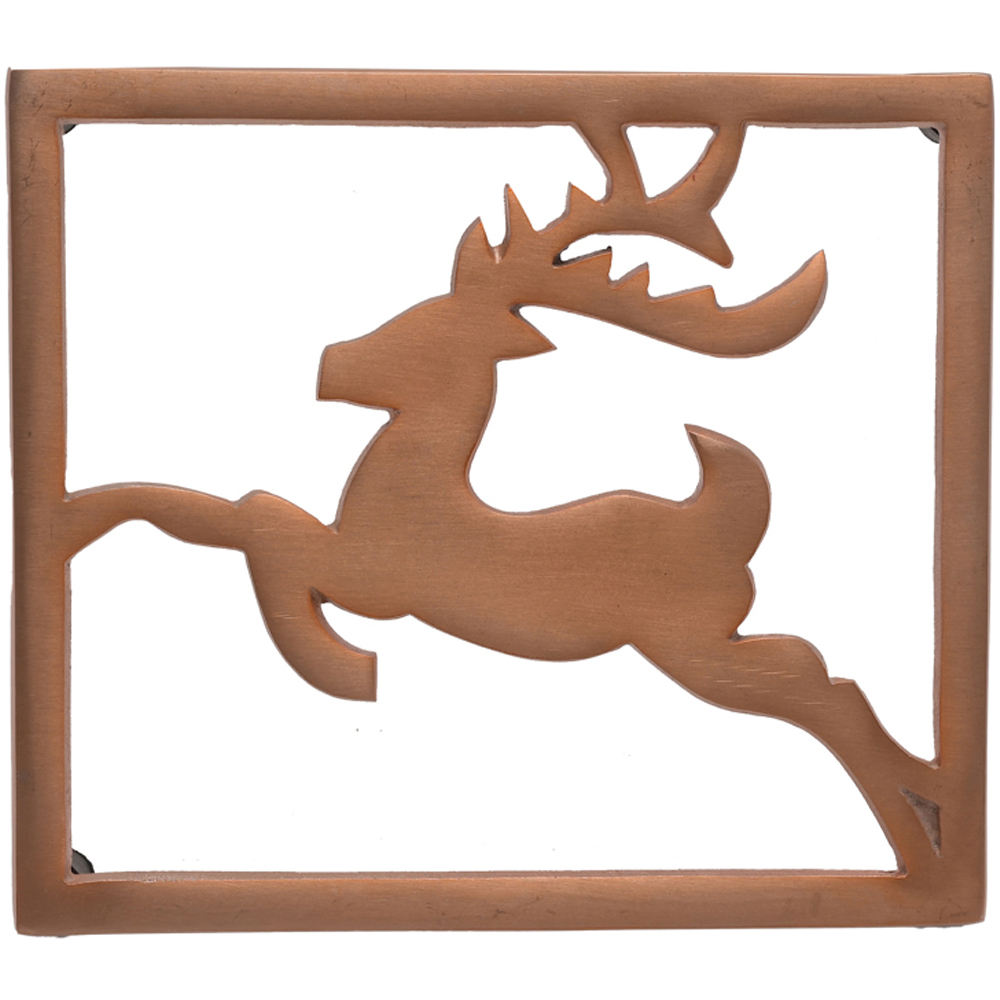 The Seasonal Gift Co. Bronze Trivet with Reindeer Design 18 x 20cm Image 3