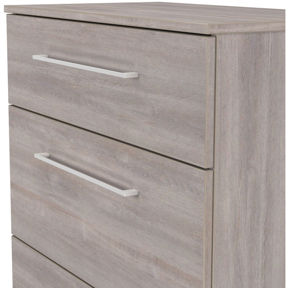 Crowndale Worcester 3 Drawer Grey Oak Deep Chest of Drawers Ready Assembled Image 6