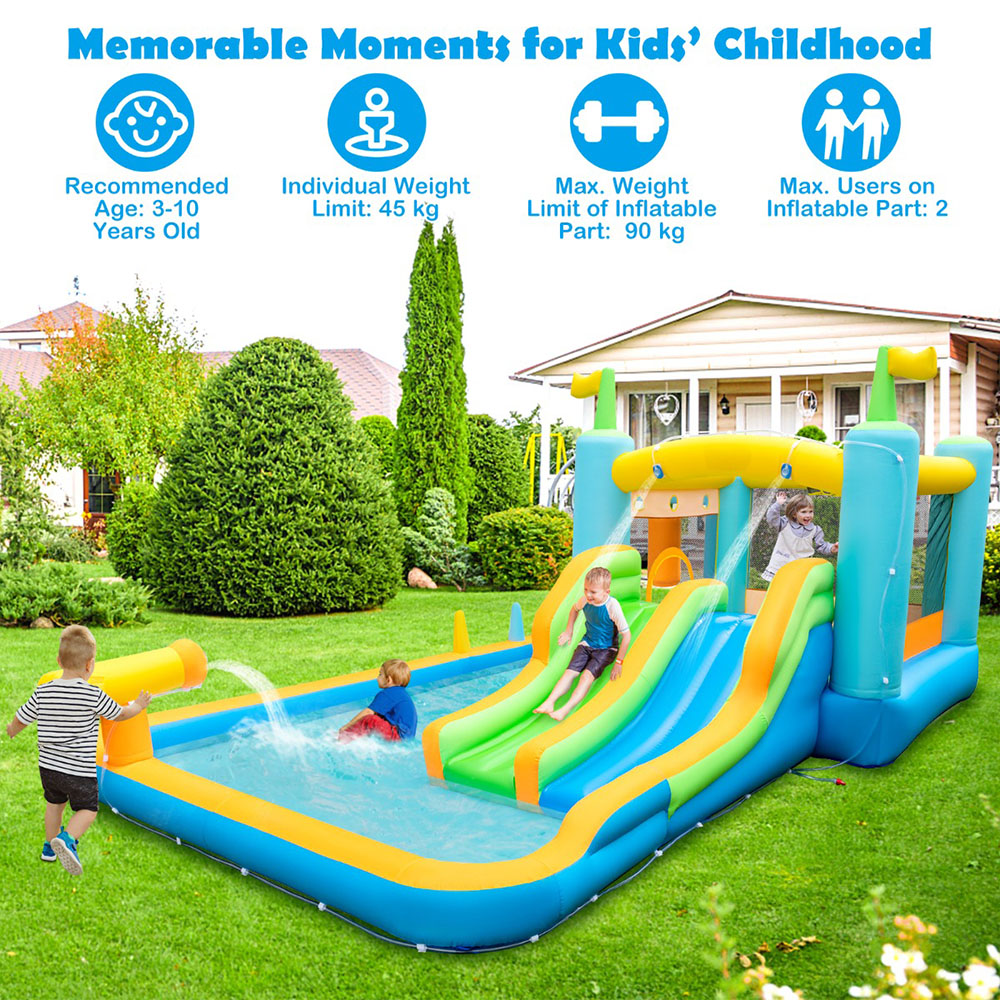 Costway Inflatable Bounce House with Dual Slides Image 8