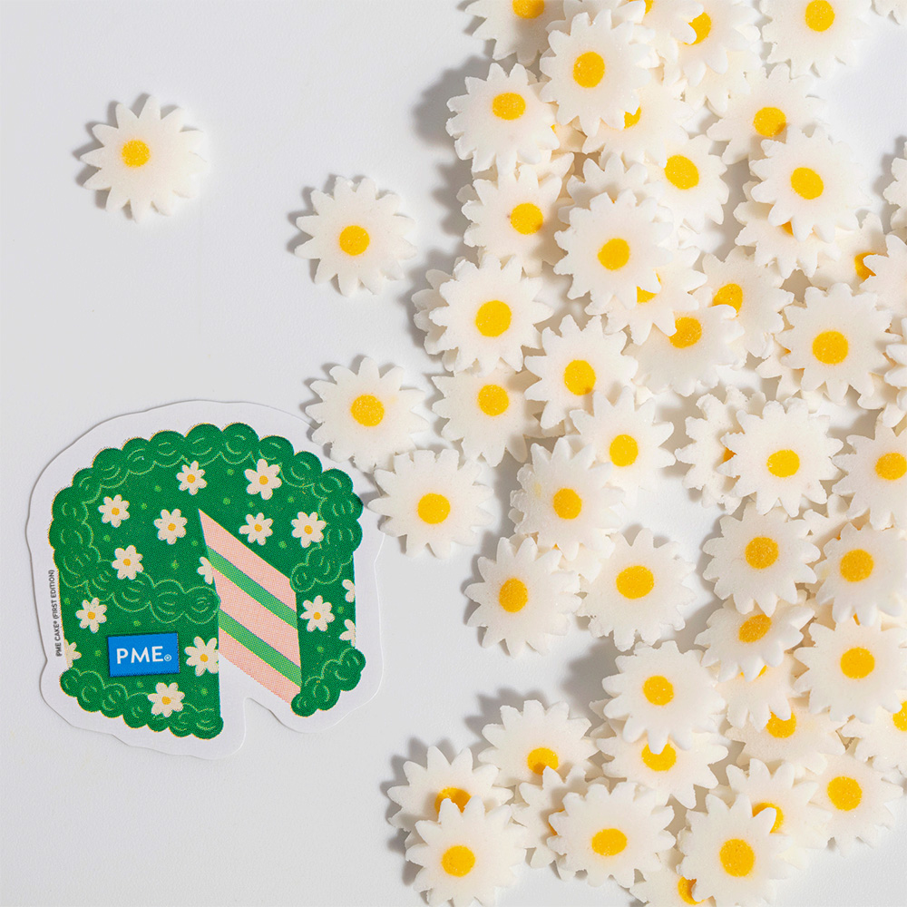 PME White Daisies Sprinkle Charms Image 2