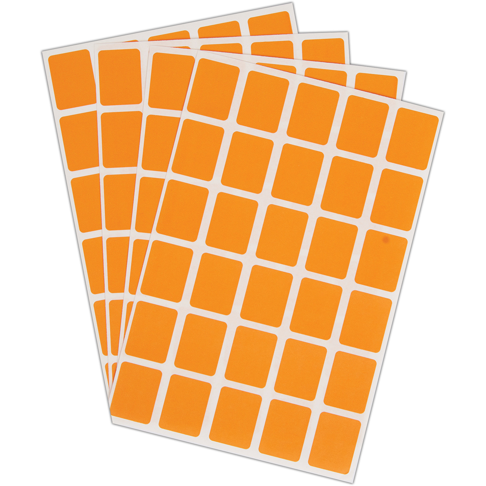 Blick Orange Rectangular Self Adhesive Office Stickers 19 x 25mm 960 Pack Image 5
