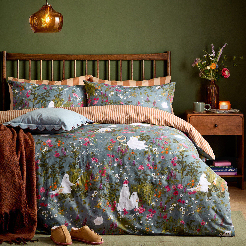 Furn Double Botanical Forest Halloween Reversible Duvet Set Image 1