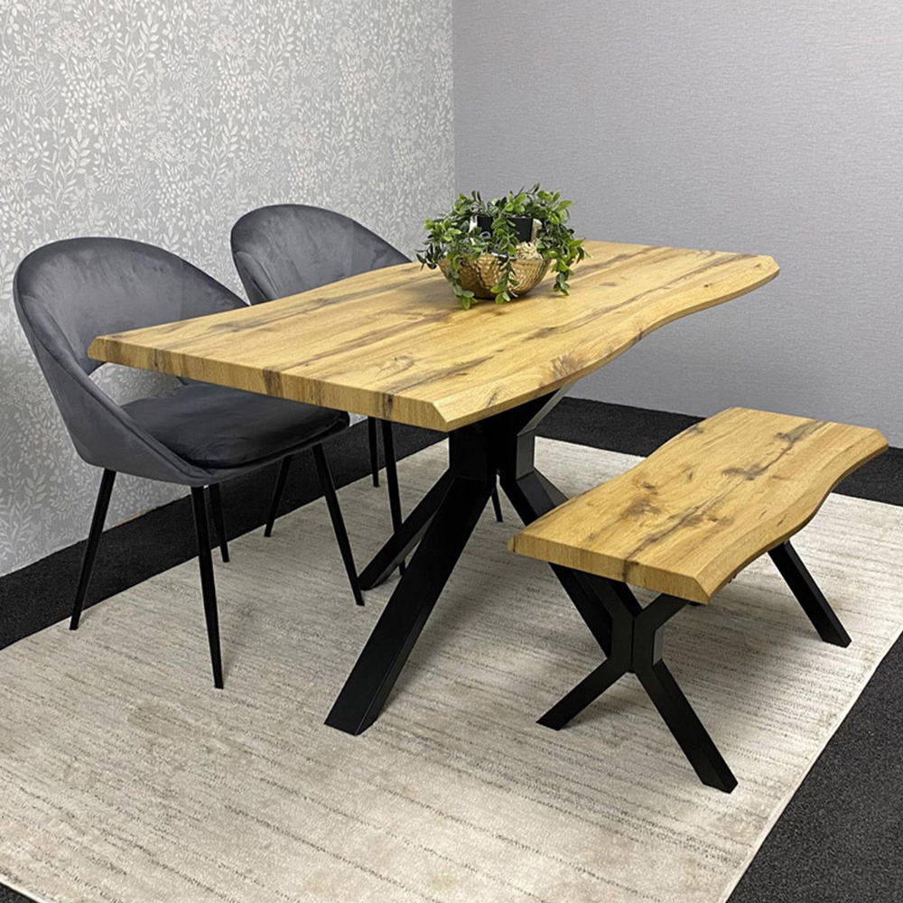 Kosy Koala 4 Seater Wooden Dining Set Grey Image 1