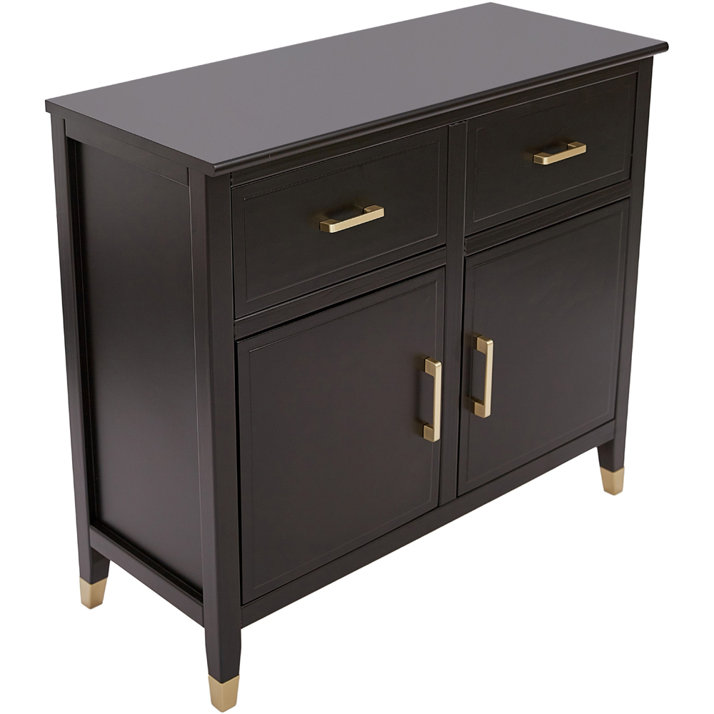 Palazzi 2 Doors 2 Drawers Black Sideboard Image 4