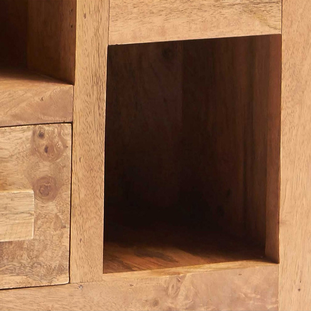 Brooklyn Napoli Toko 4 Drawer 6 Shelf Light Mango Corner TV Unit Image 5