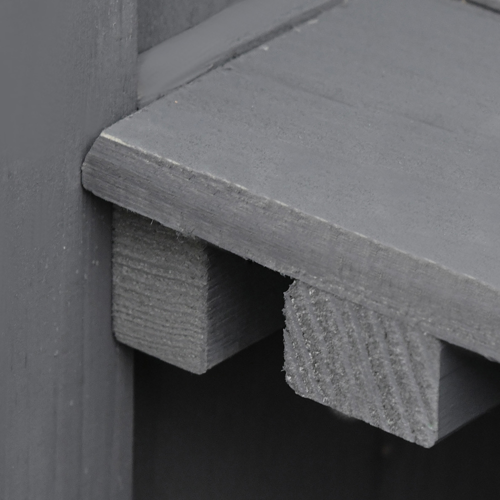 Outsunny 2.8 x 1.4ft Grey Garden Storage Shed Image 3