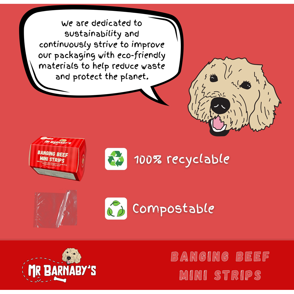 Mr Barnaby's Banging Beef Mini Strips Dog Treats 6 Pack Image 7