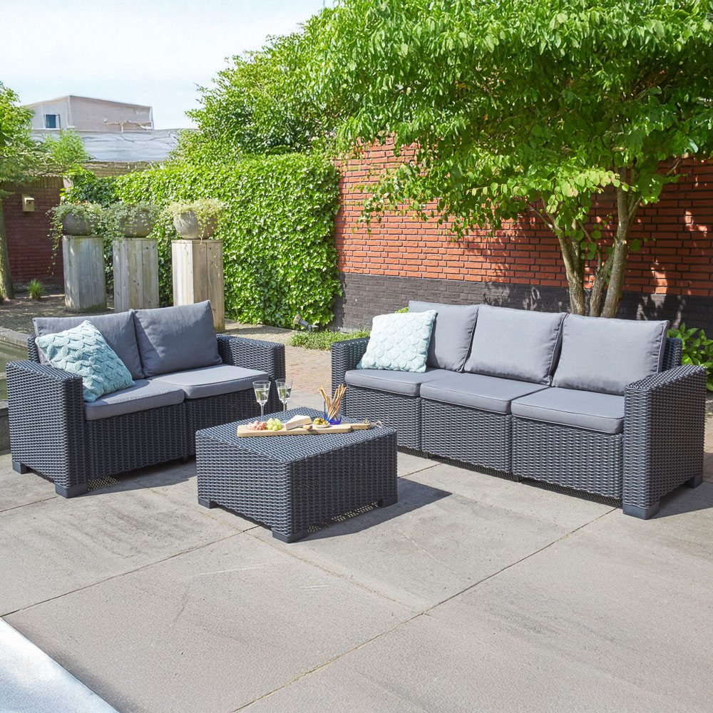 Keter California 5 Seater Grey Lounge Set Image 1