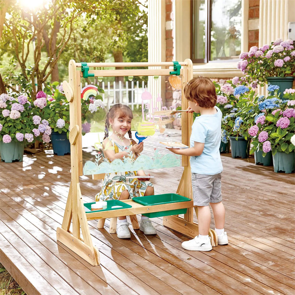 Hape Outdoor Art Easel Set Image 2