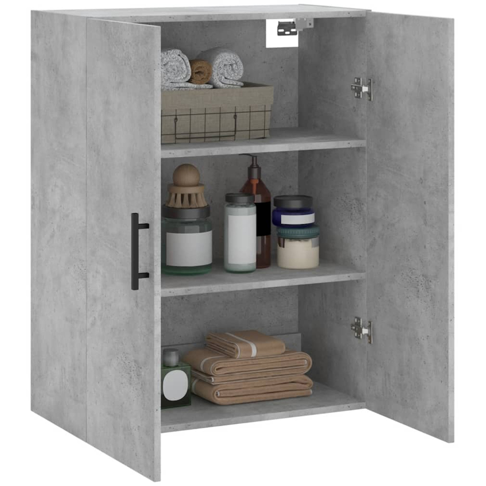 vidaXL 2 Door Concrete Grey Wall Mounted Cabinet Image 5