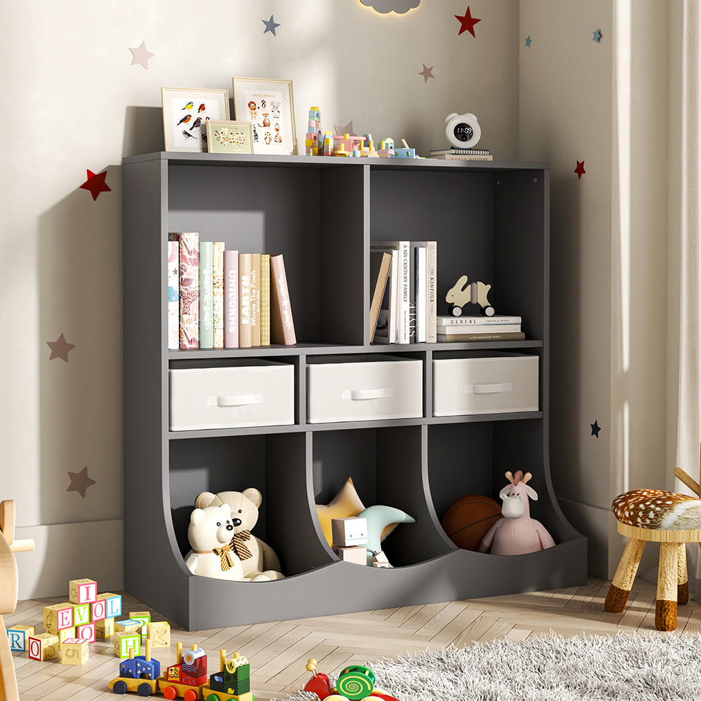 Living and Home 3 Drawer Open Storage Cabinet Image 8