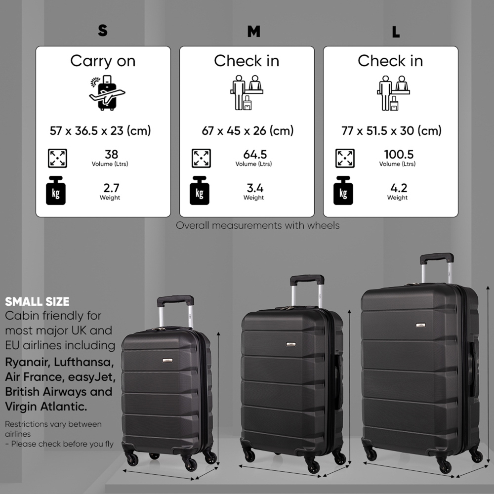 A2B Exodus 26 inch Grey Hard Shell Hold Suitcase Image 6