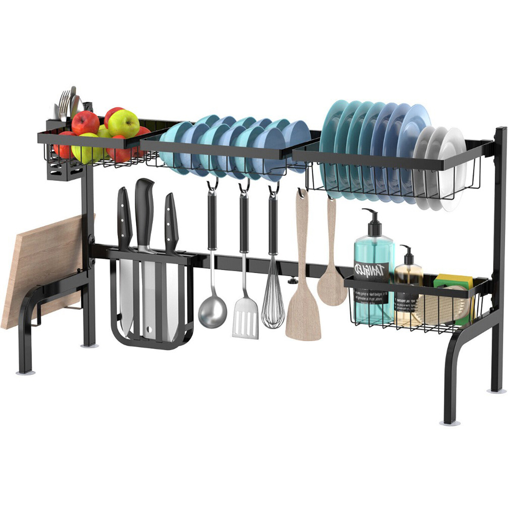 Costway 2 Tier Over The Sink Dish Drying Rack | Wilko