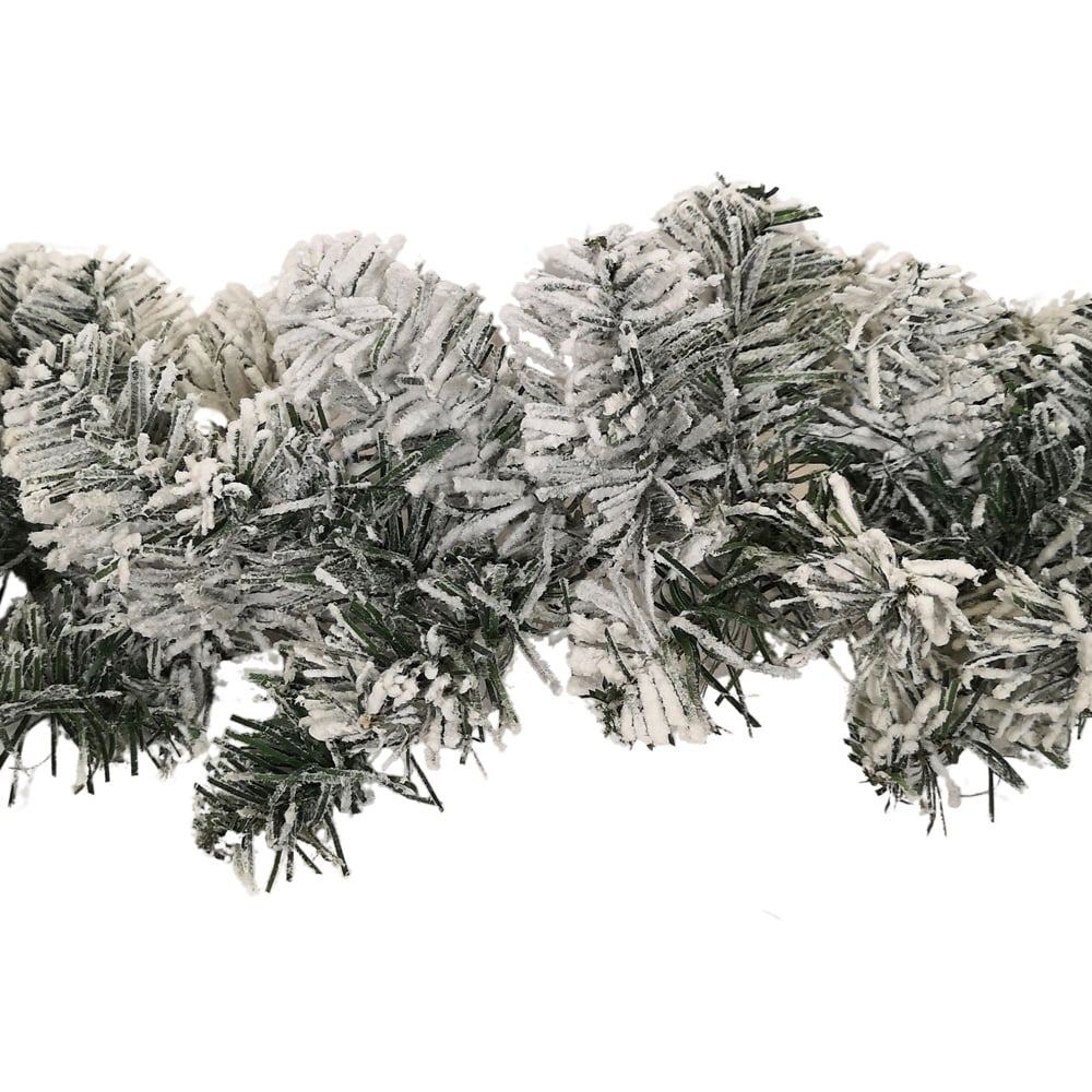 Samuel Alexander Kaemingk Snowflocked Christmas Garland 270cm Image 1