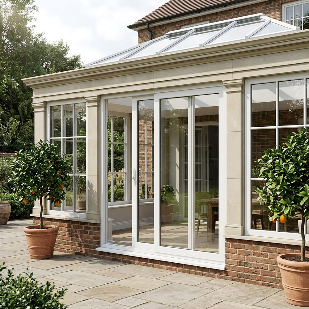 Crystal uPVC Sliding Patio Left to Right White Clear Glass 1790x2090mm Image 2