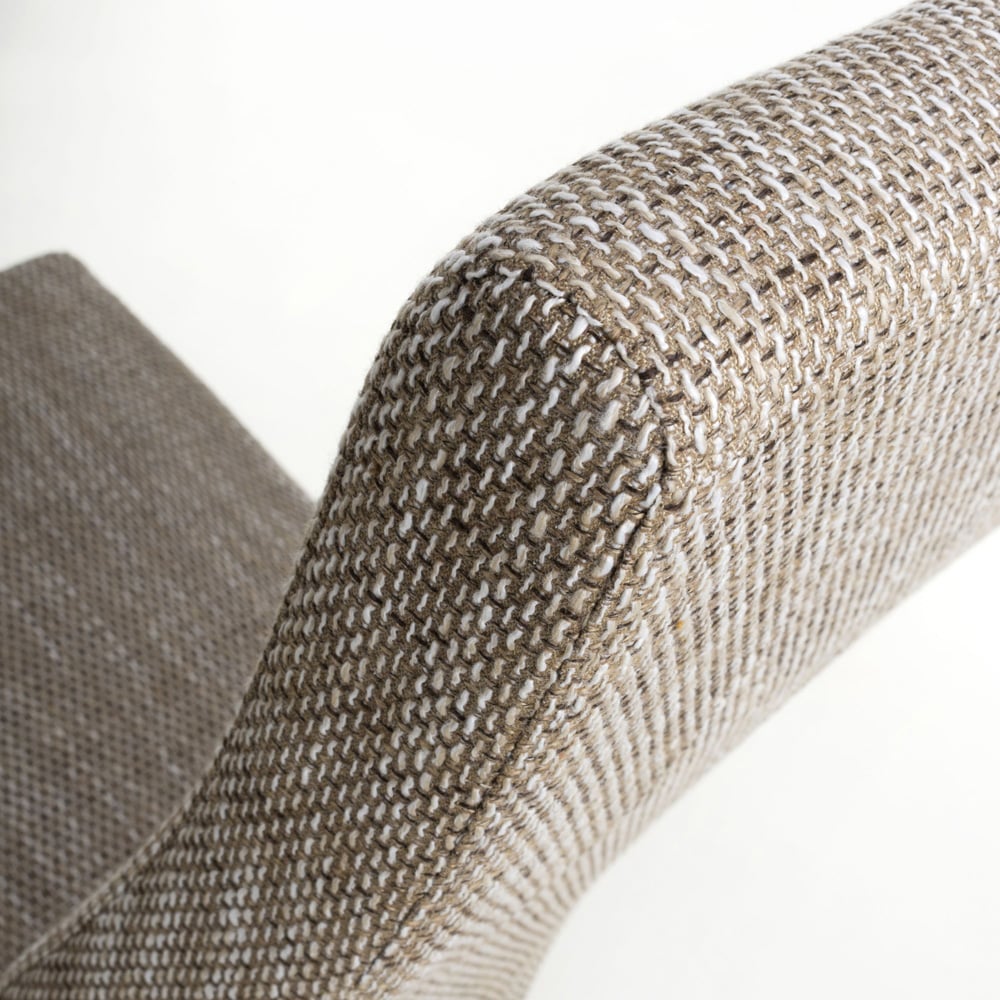 Baxter Set of 2 Oatmeal Tweed Dining Chair Image 7