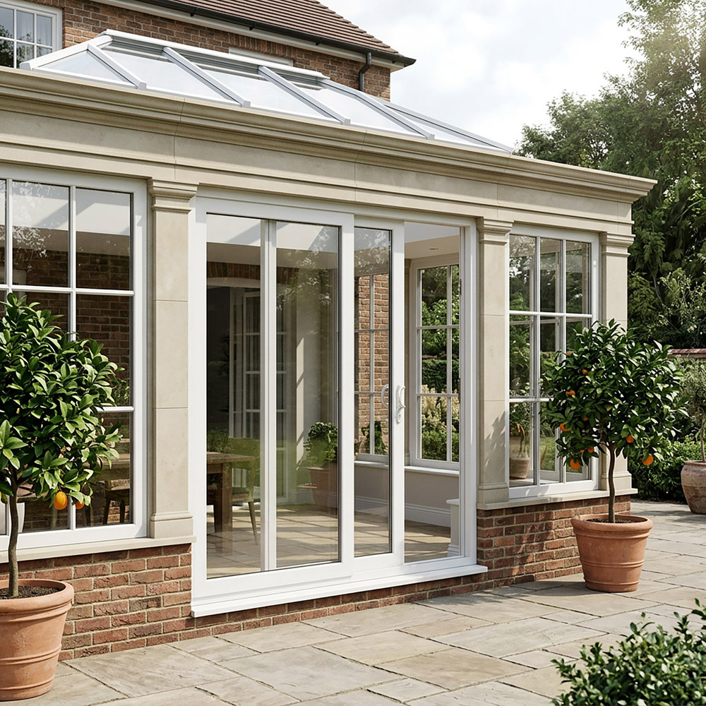 Crystal uPVC Sliding Patio Right to Left White Clear Glass 1490x2090mm Image 2