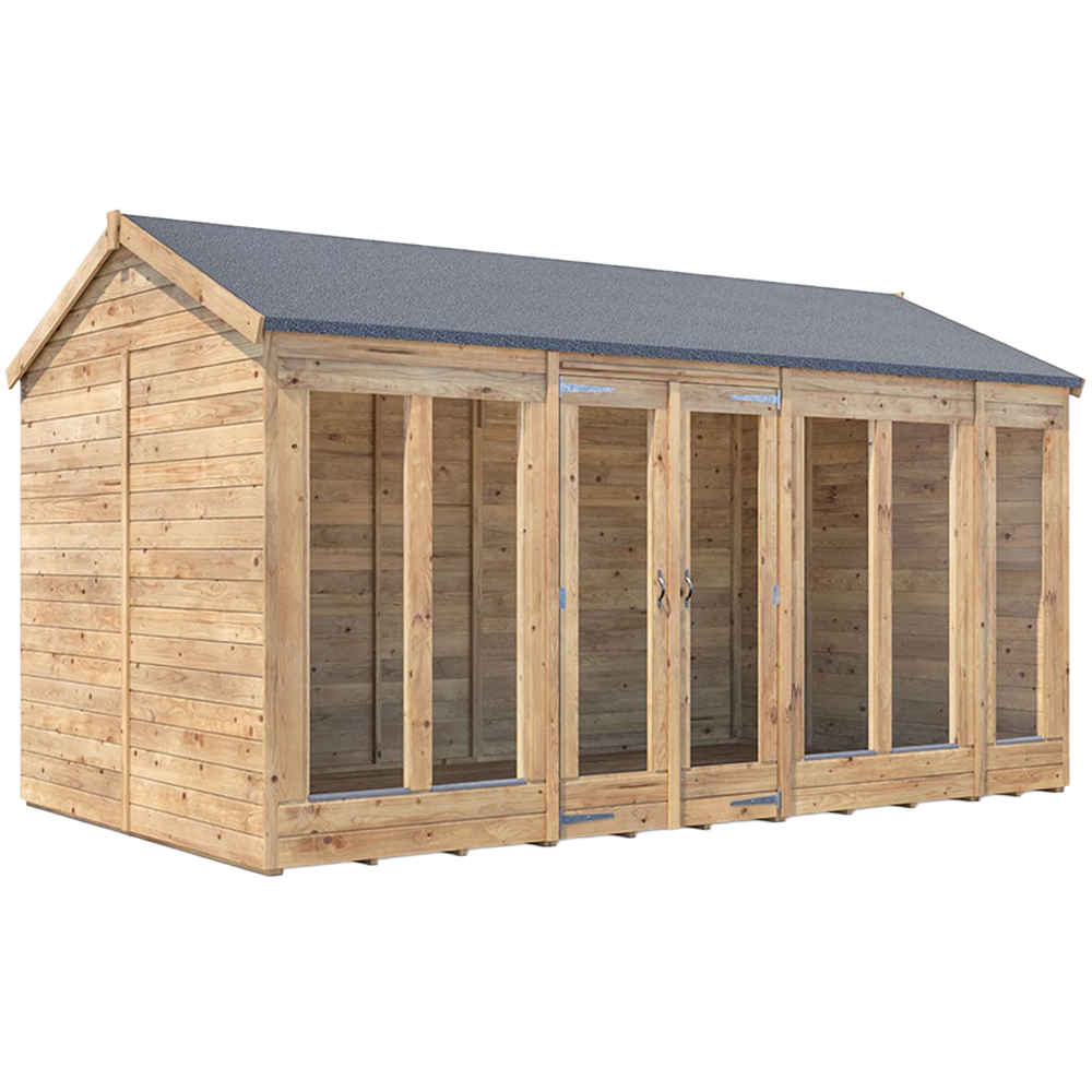 Dunster House RagePanda 14 x 8ft Brown Reverse Superfelt Apex Summerhouse Image 1