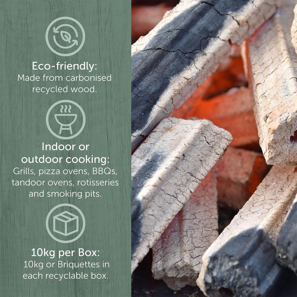 Ecoblaze Restaurant Grade Briquettes Charcoal 20 Kg Image 3