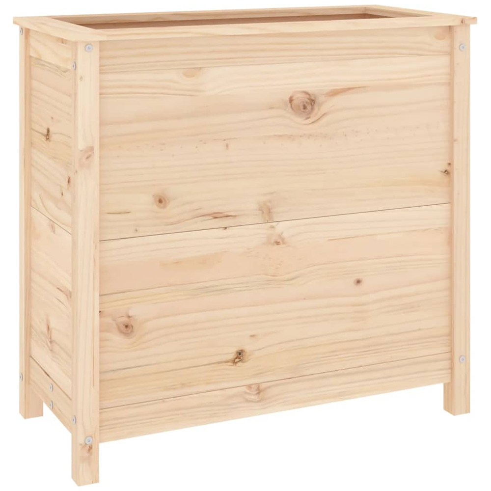vidaXL Brown Pine Wood Raised Garden Bed 78 x 82.5 x 40cm Image 3