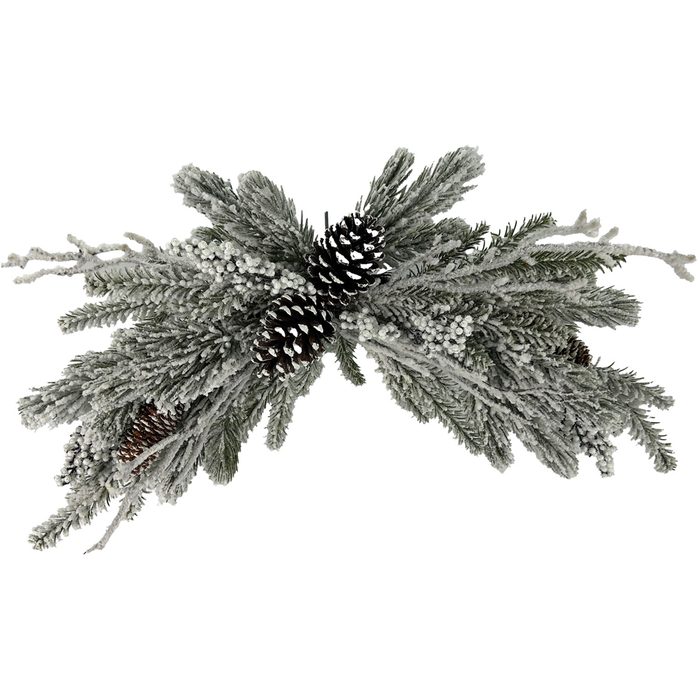 Frosted Snowberry SwagWhite and Green Image 1