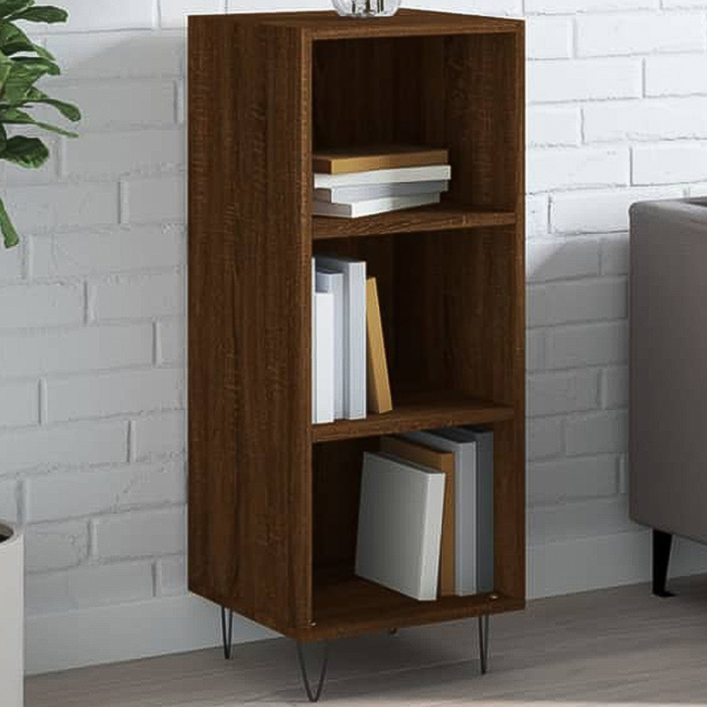 vidaXL 3 Shelf Brown Oak Sideboard Image 1