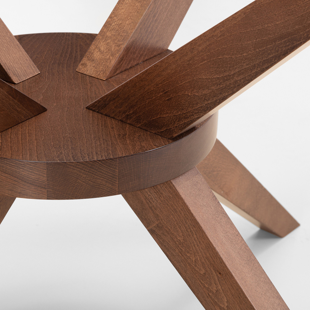 Julian Bowen Chelsea Veneto 4 Seater 120cm Round Dining Set Walnut Image 6