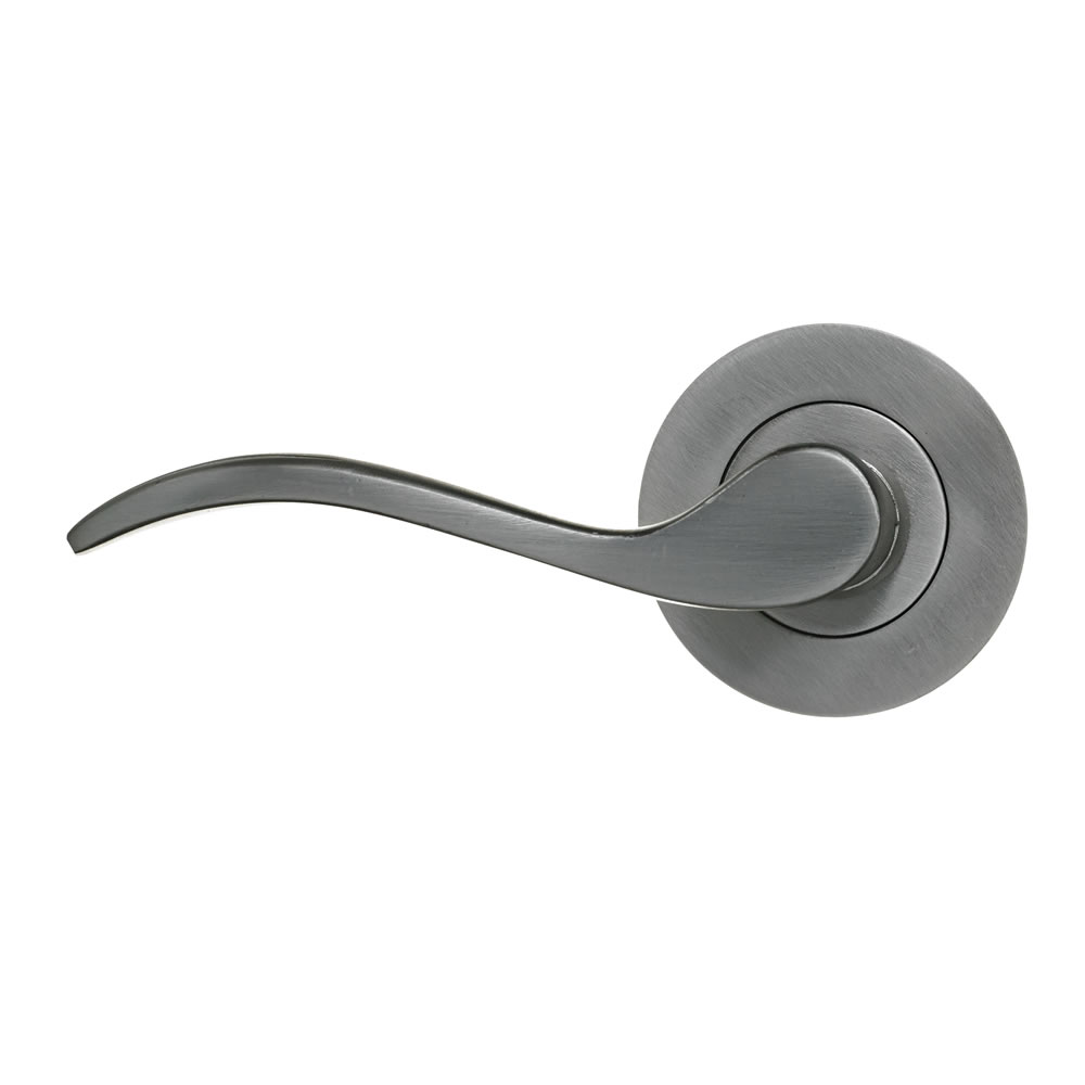 Wilko Paris Round Rose Satin Nickel Door Handle Image 1