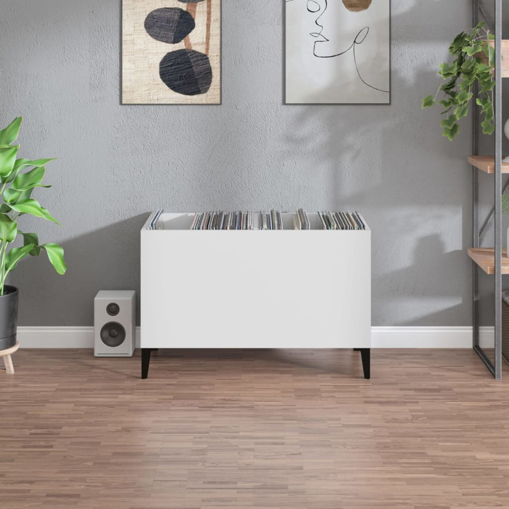 vidaXL White Record Cabinet Image 7