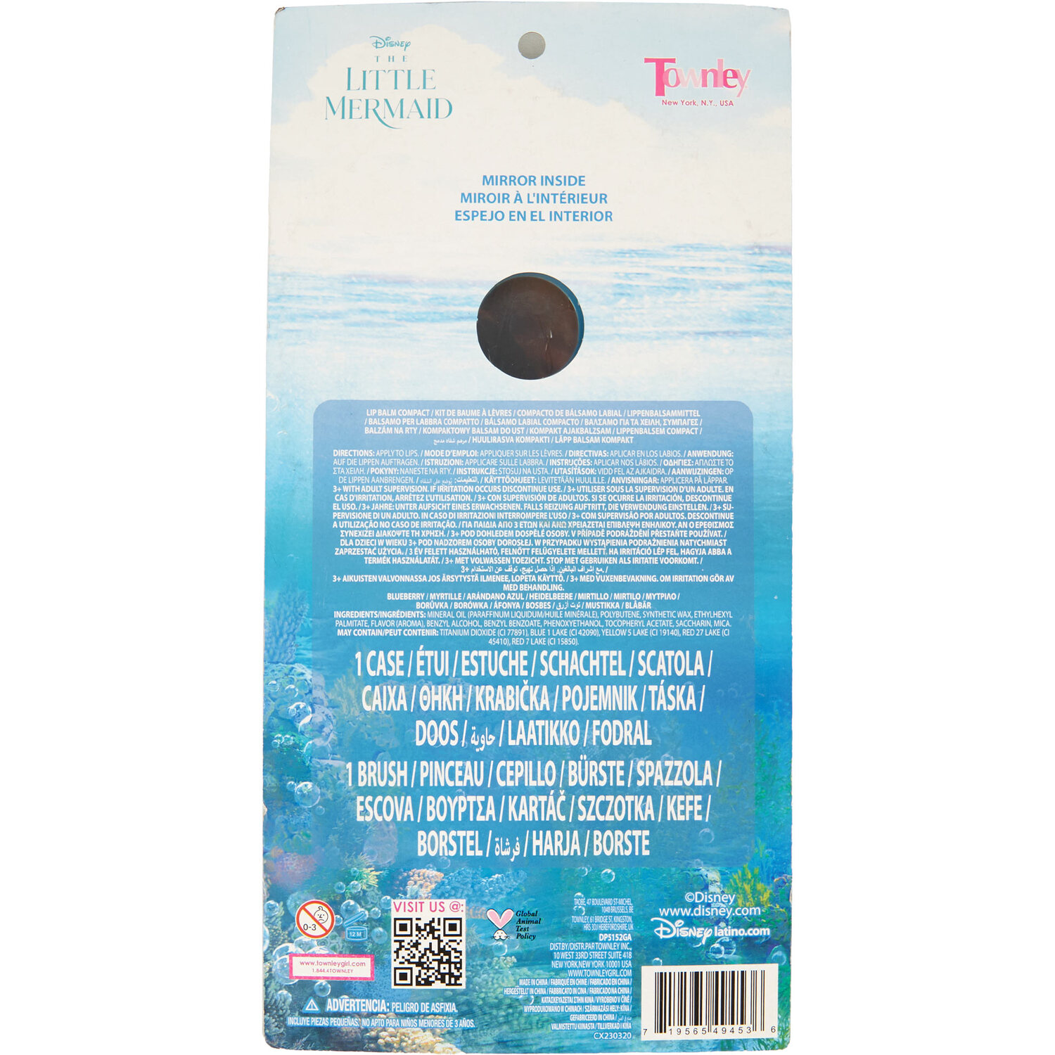 The Little Mermaid Flavoured Lip Balm Set - Blue Image 2