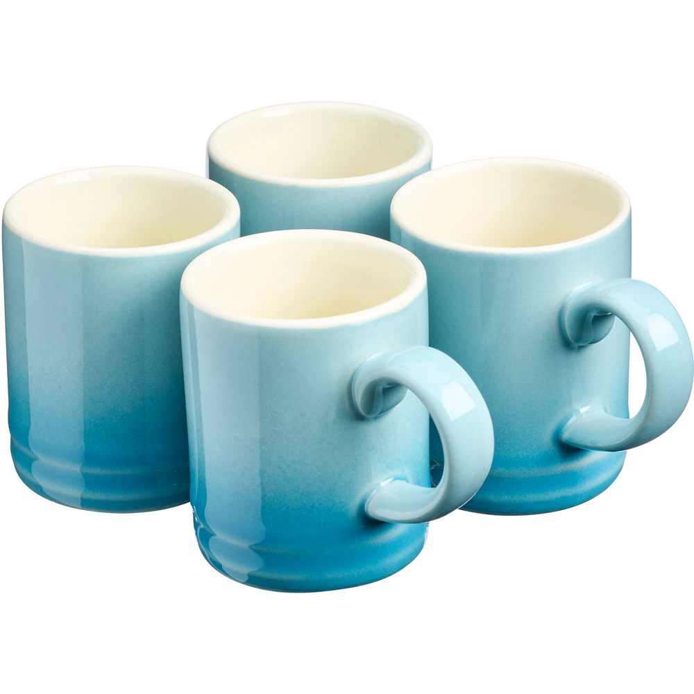 Cooks Professional Blue Espresso Stoneware Cups 4 Pack Image 1