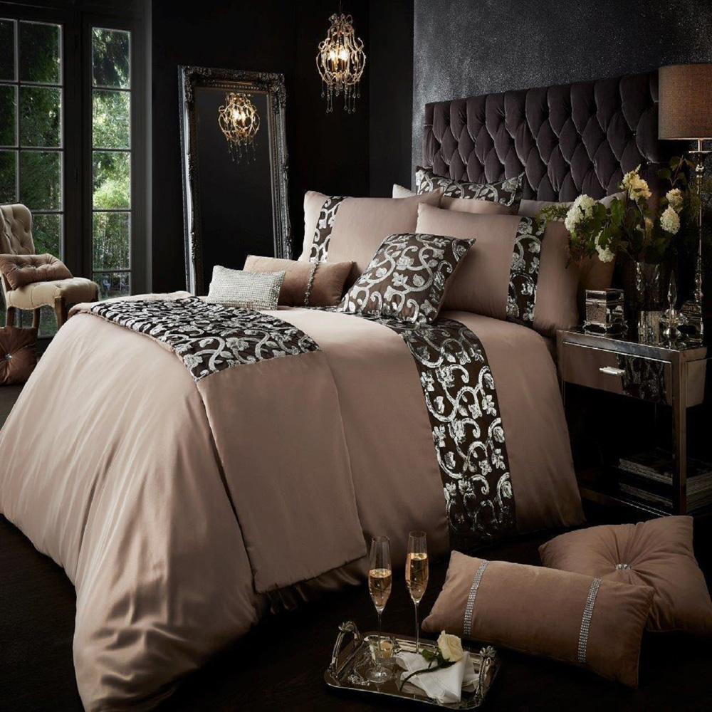 Smart Living Double Chambray Silver Katie Duvet Cover Set Image 3