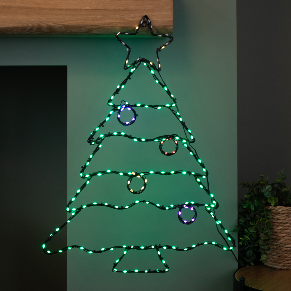 Samuel Alexander Multicolour LED FlexiBrights Light Up Christmas Tree Silhouette Decoration Image 5