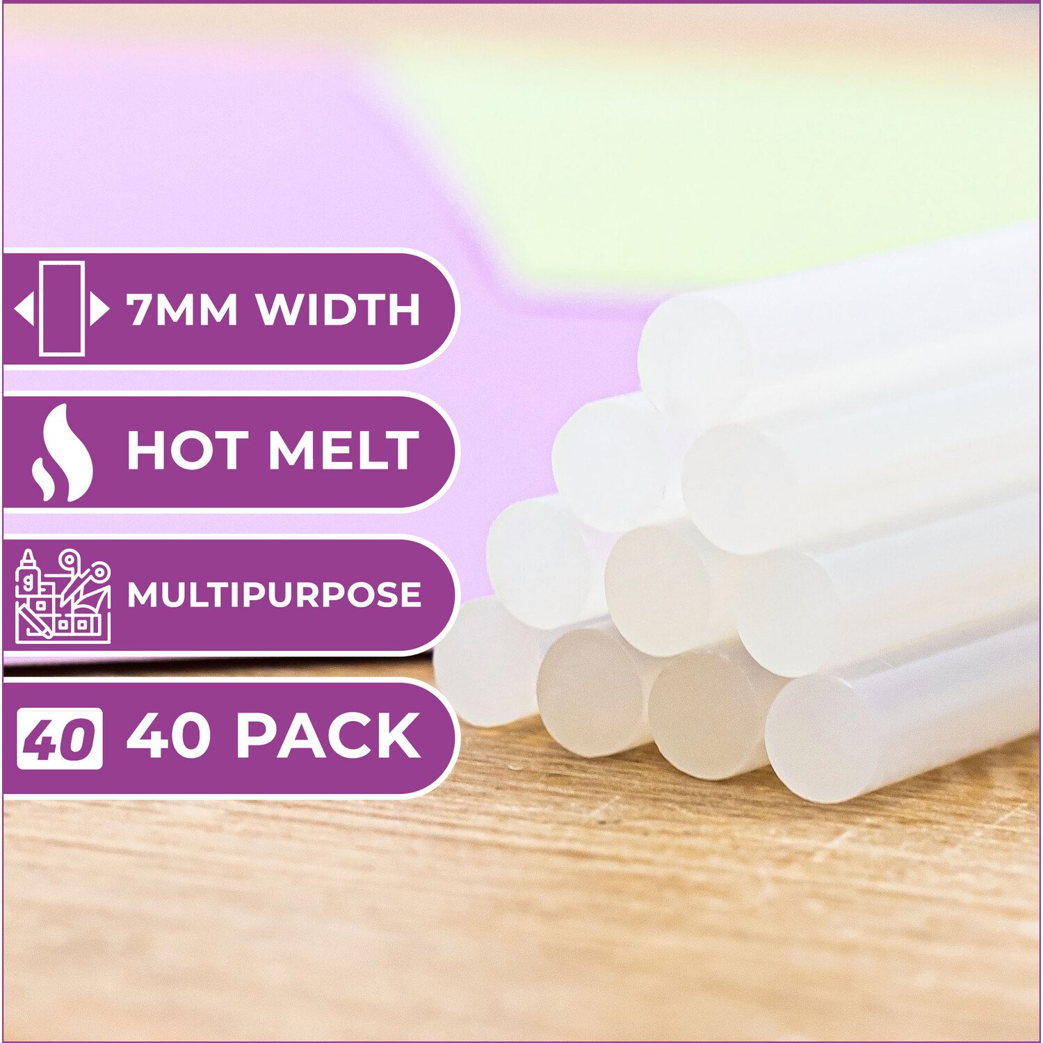 Pack of 40 Crafters Companion 7mm Glue Sticks Image 2