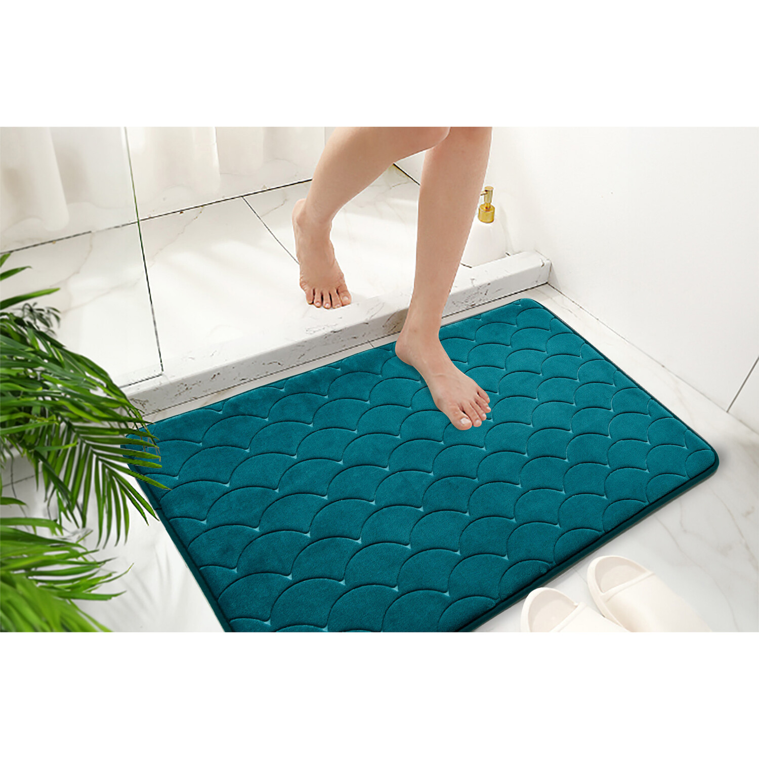 Kyoto Bath Mat - Teal Image 2