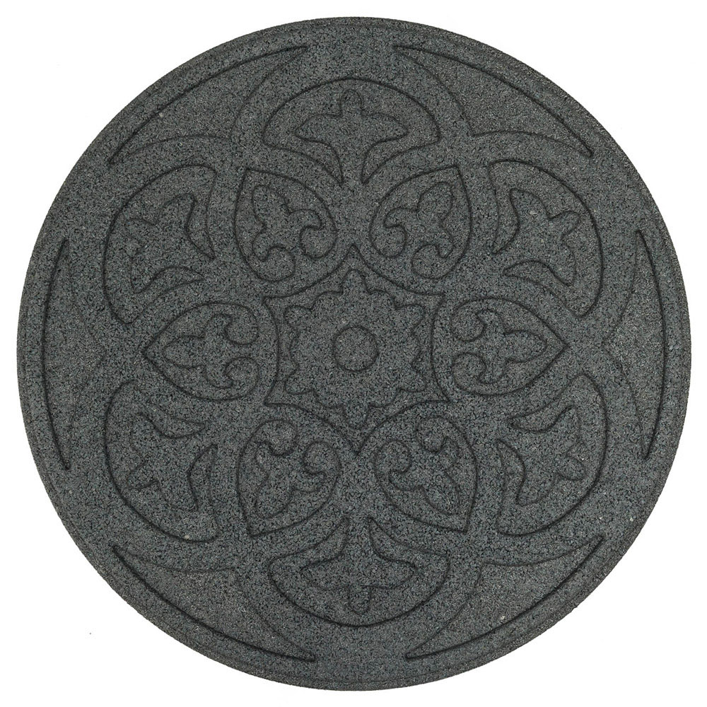 Nicoman Grey Scroll Reversible Garden Stepping Stone 46cm 4 Pack Image 1