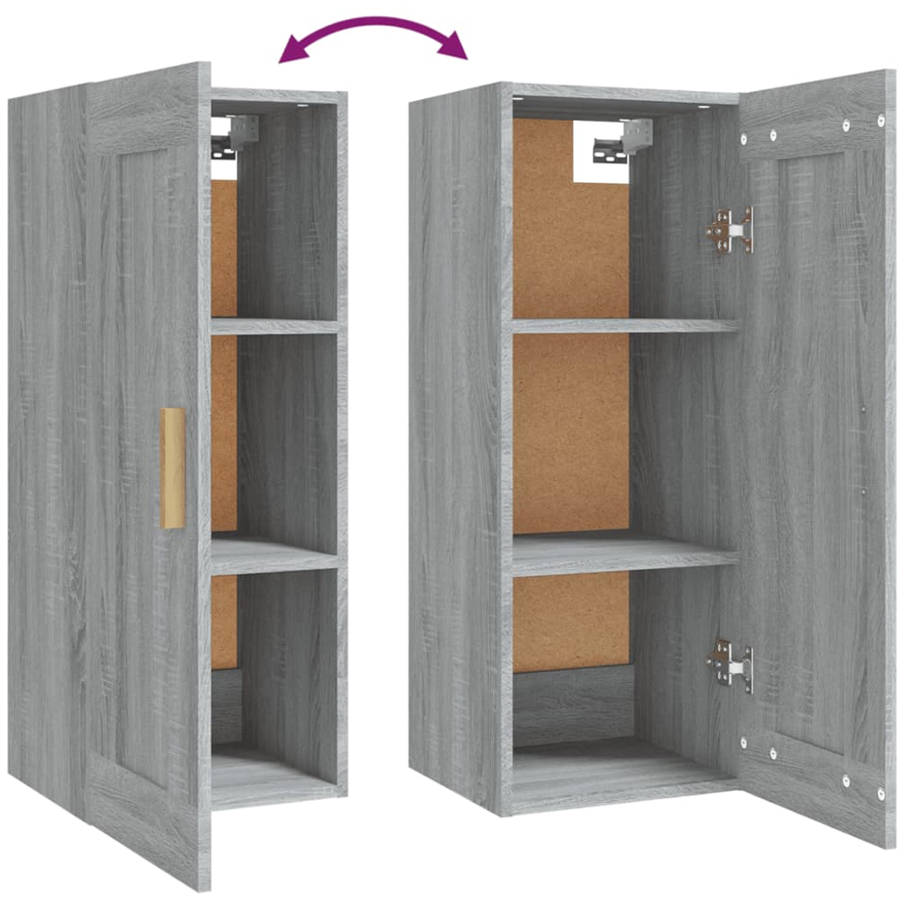 vidaXL Single Door Grey Sonoma Wall Cabinet Image 7