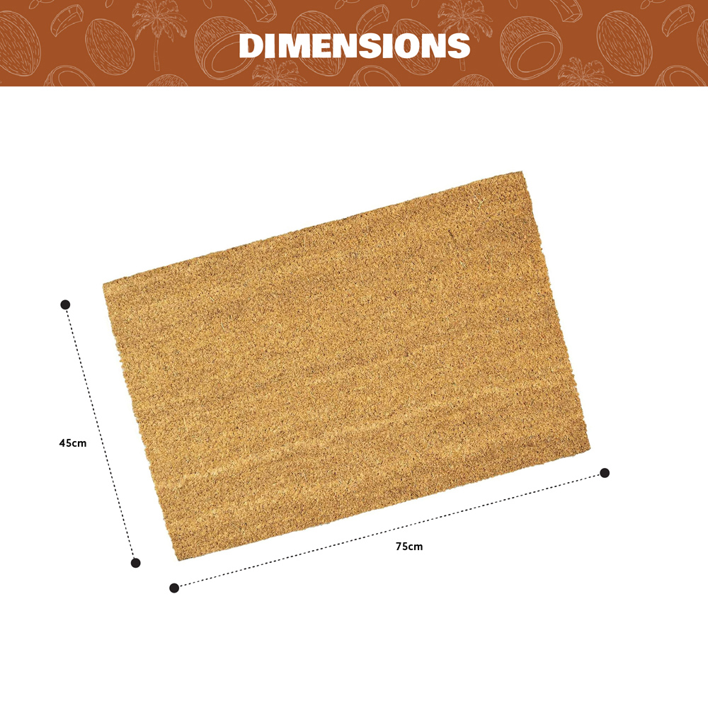Coco & Coir The Canvas Coir Door Mat 45 x 75cm Image 5