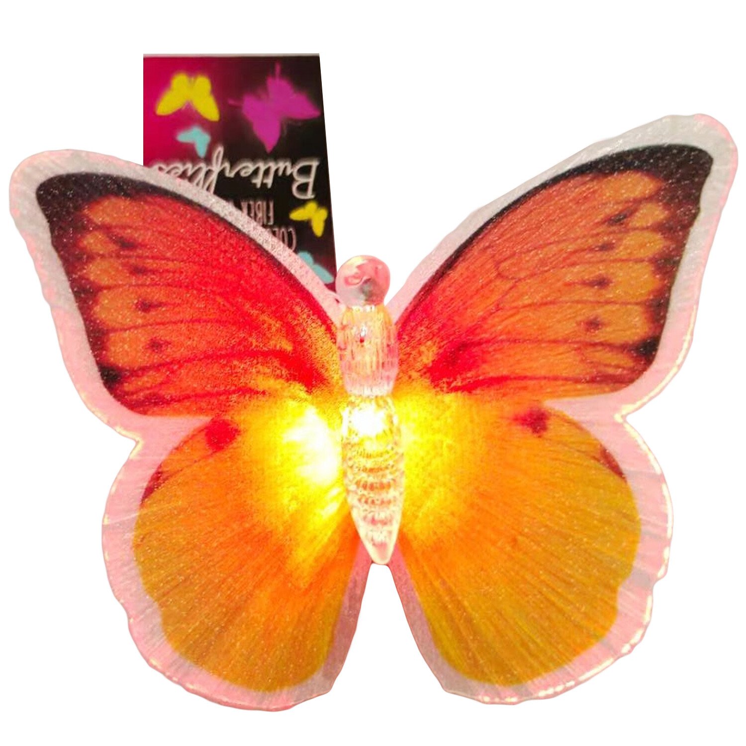 Multi Colour Changing Fiber Optic Butterfly Image 3
