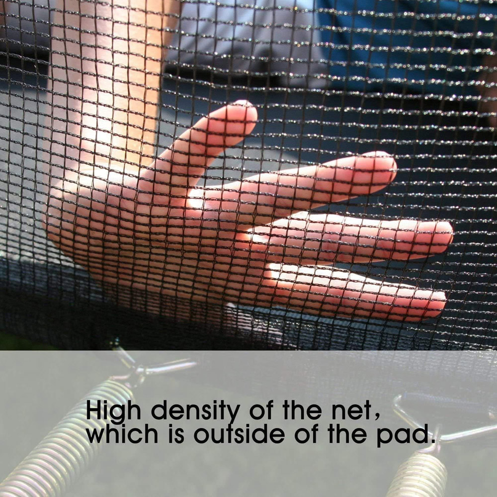 Kids 10ft Black Trampoline with Safety Enclosure Net Image 2