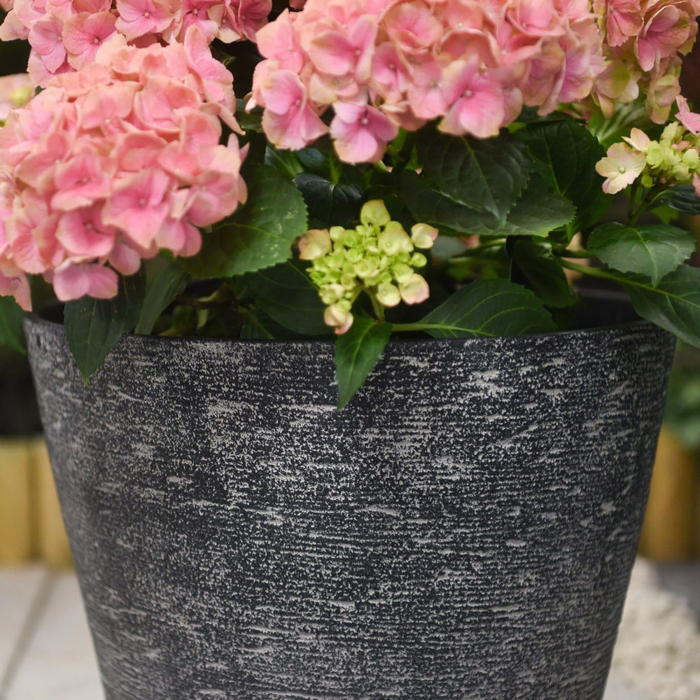 Garden Gear Grey Stone Effect Planter 36.5cm 2 Pack Image 3