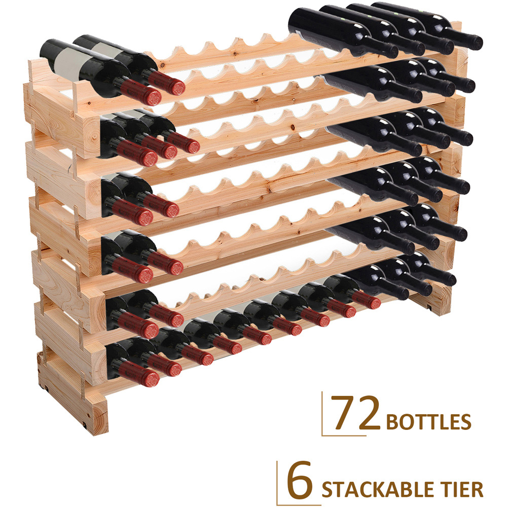 Portland Wooden 72 Bottle Wine Rack Image 6