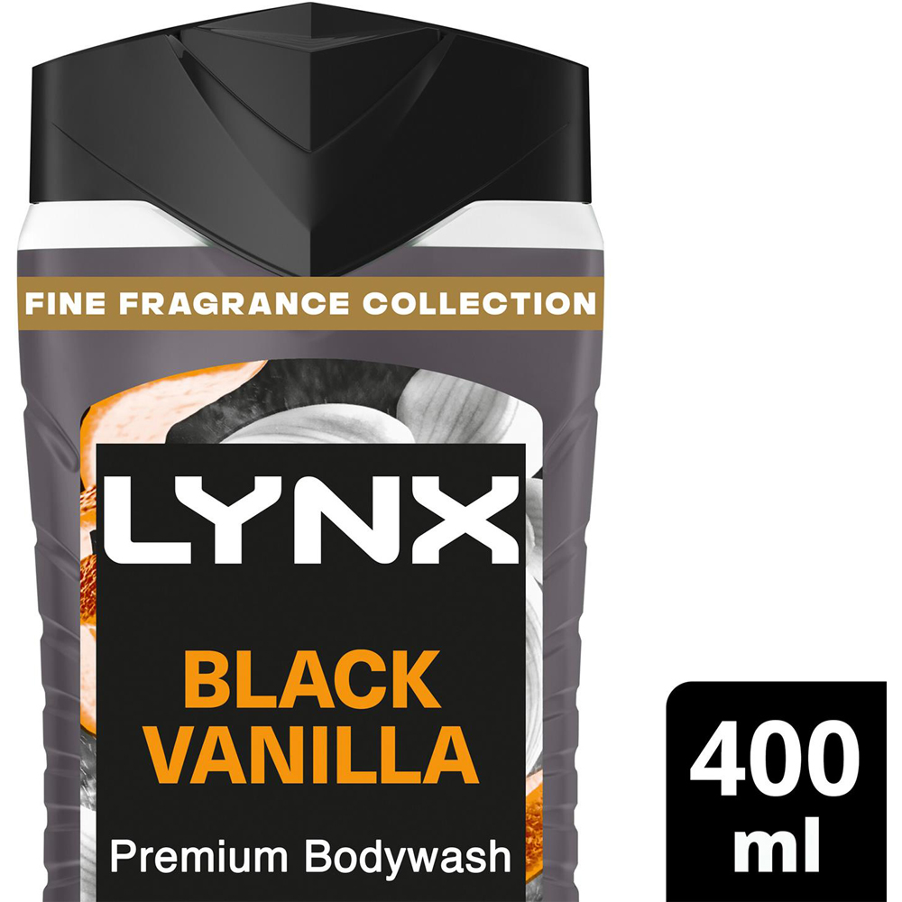 Lynx Black Vanilla Body Wash 400ml 3 Pack Image 3