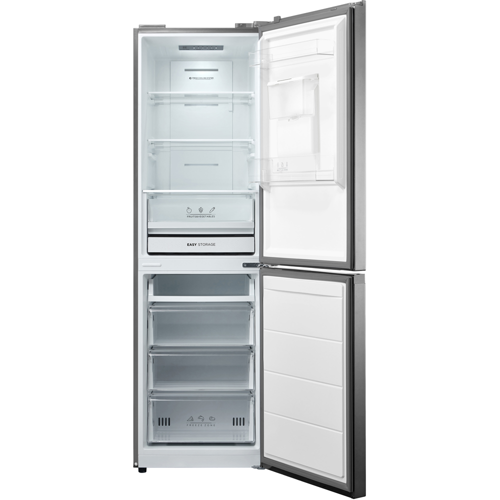 Midea MDRB379FGD46W Inox Total No Frost 273L Combi Fridge Freezer with Non-Plumbed Water Dispenser Image 2