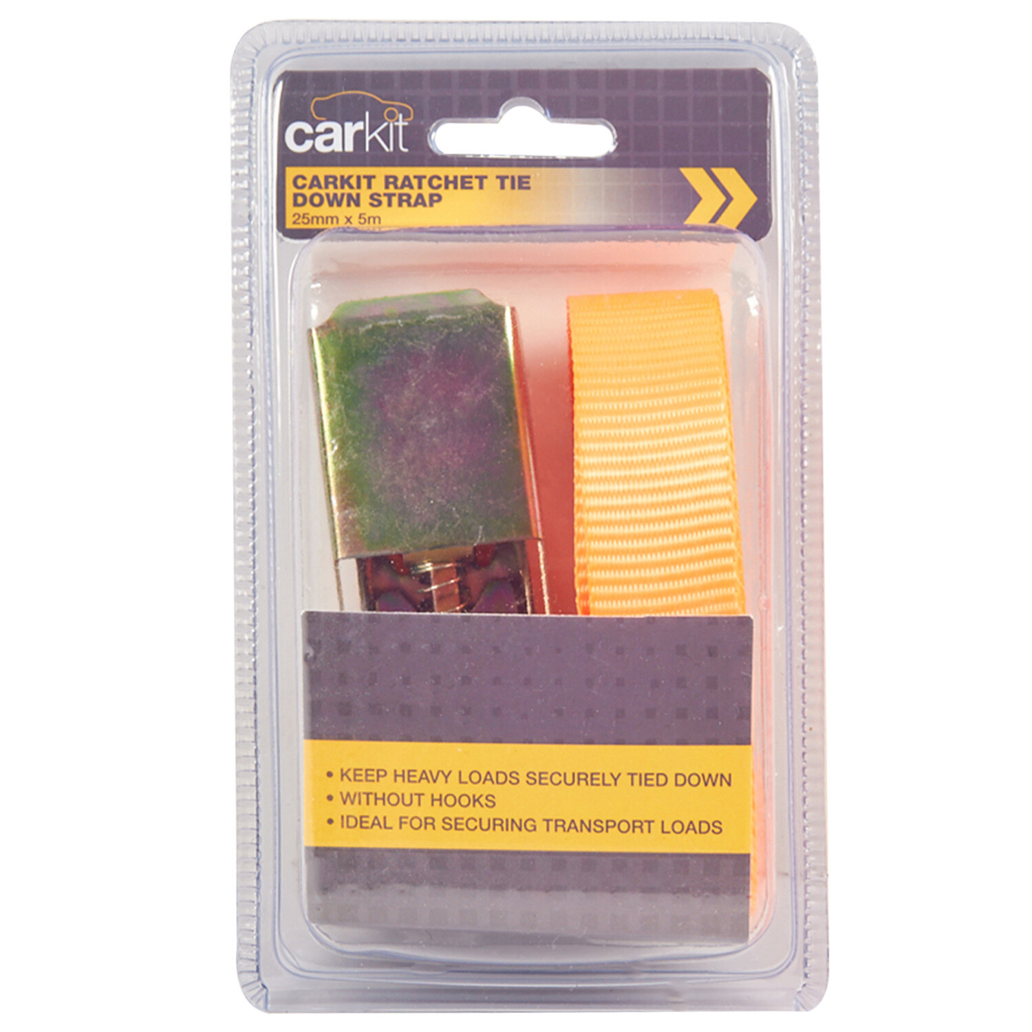 Ratchet Tie Down Strap Yellow Image 2