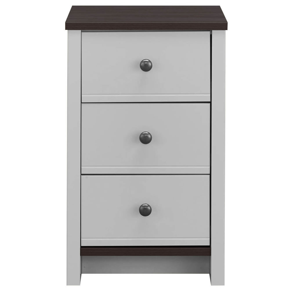 Clovelly Grey 3 Drawer Narrow Chest Image 1