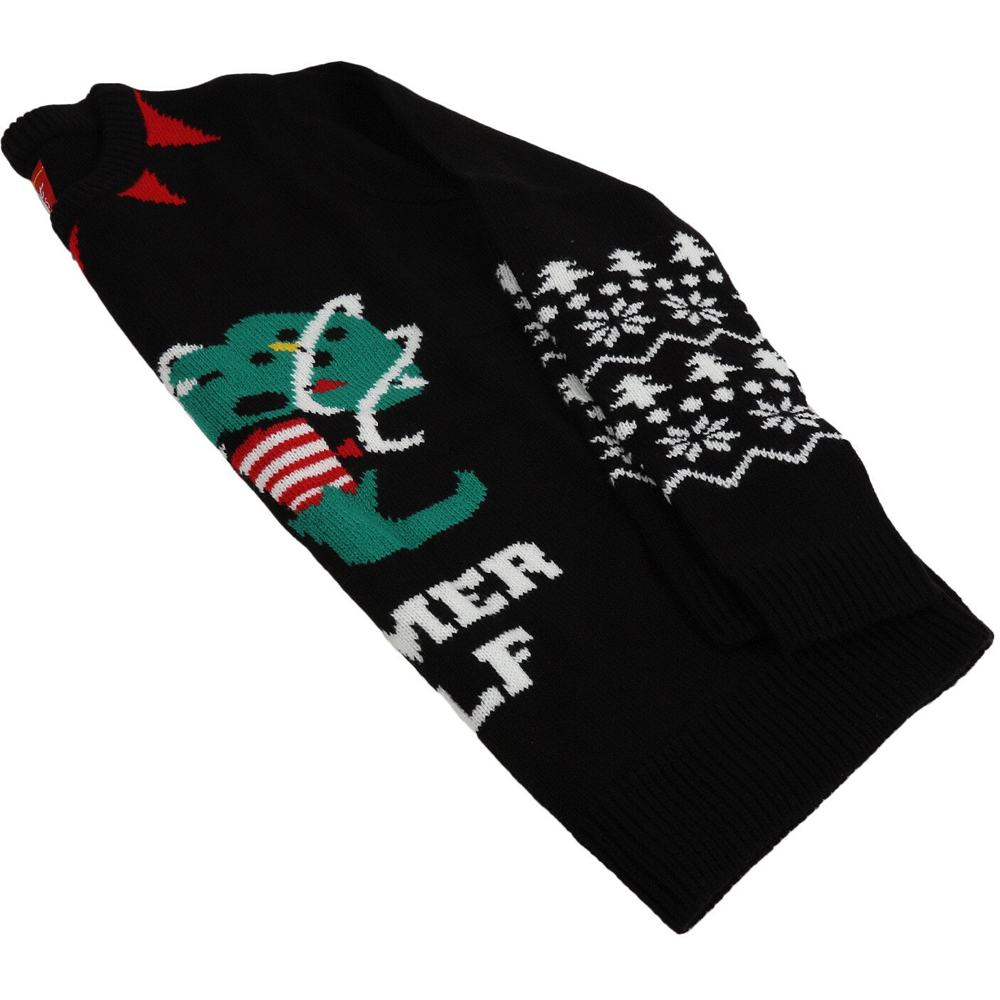 Kids Black Gamer Elf Christmas Jumper 8-10 Years Image 2