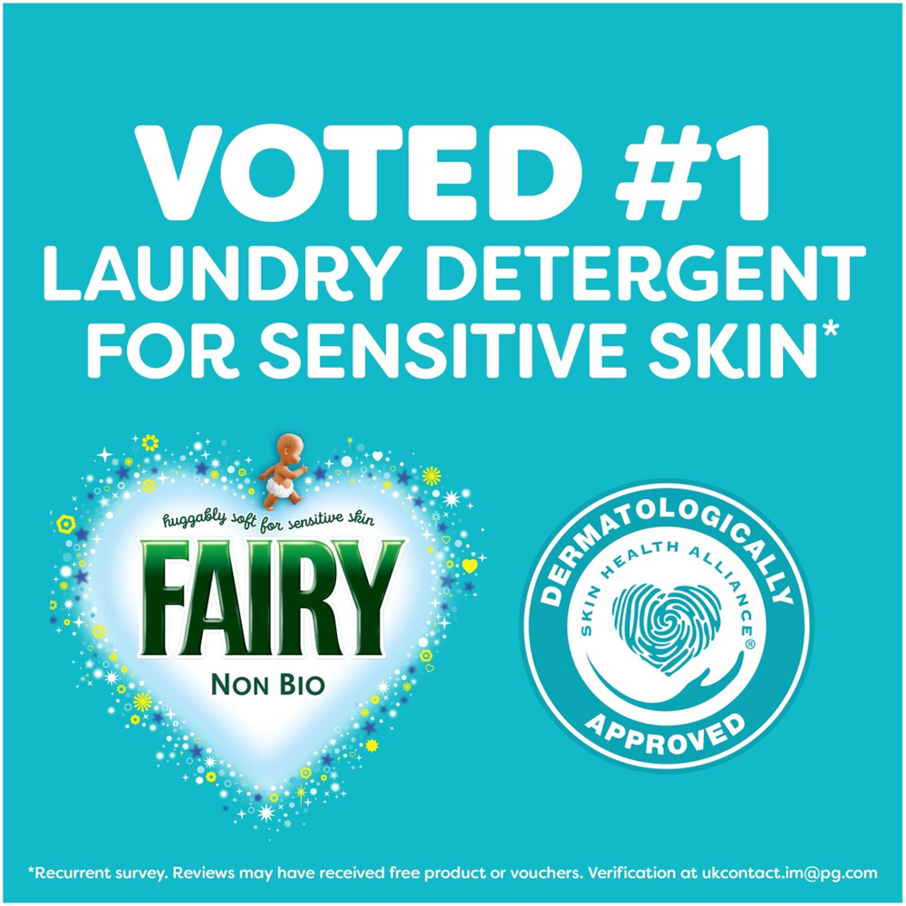 Pack of 38 Fairy Non Bio Platinum Washing Liquid Pods Image 5
