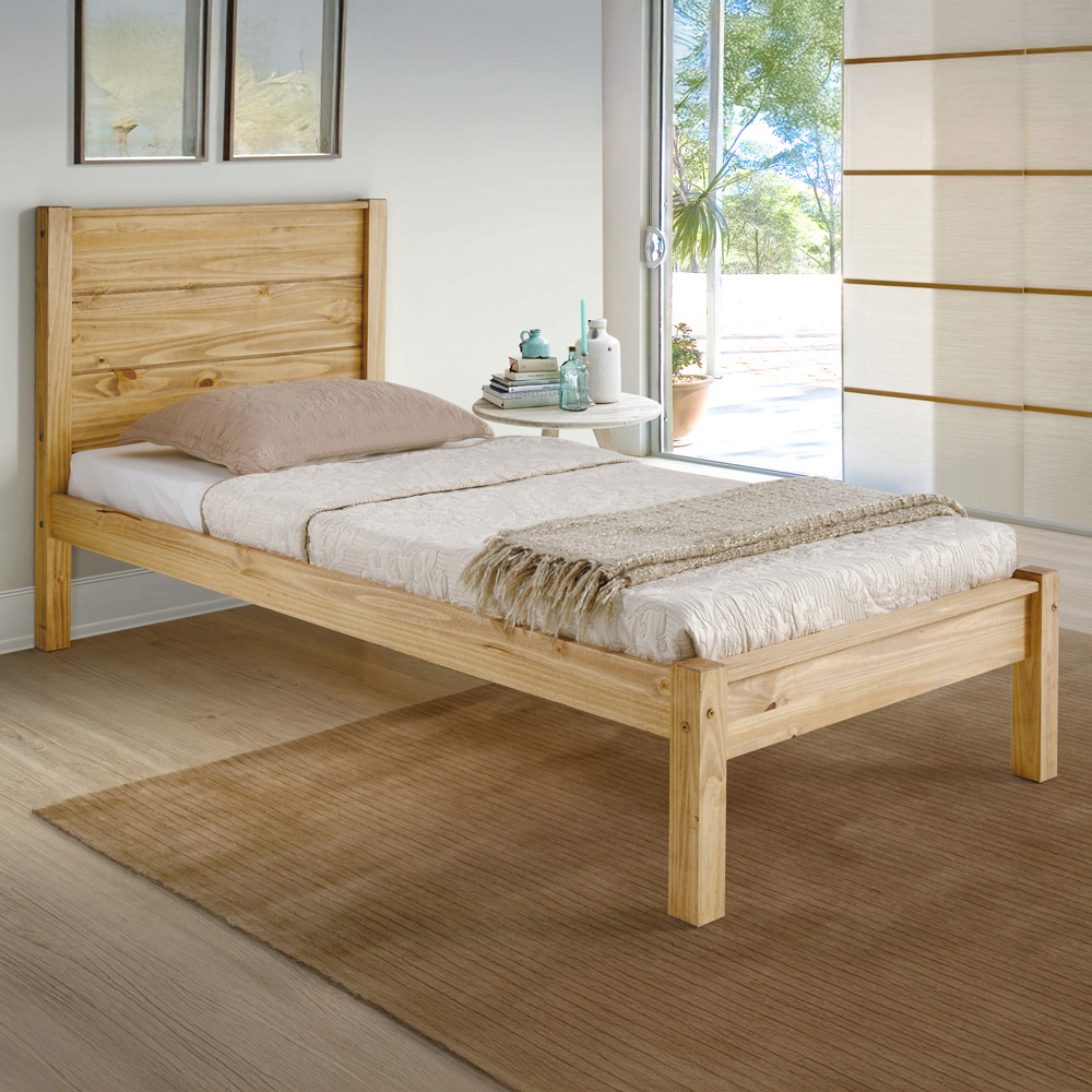 Seconique Barton Single Waxed Pine Bed Image 1